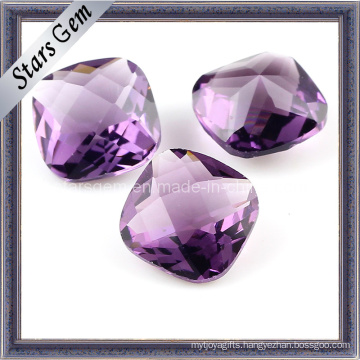 Amethyst Square Cushion Cubic Zirconia